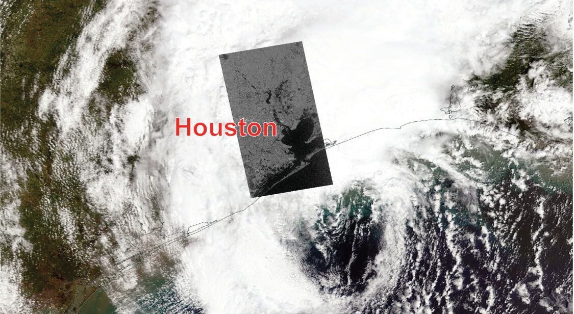 Harvey, Houston, radarbilde