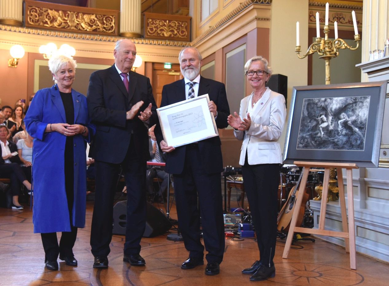 Per Seglen, Kreftforskningsprisen 2017, Anne Lise Ryel, kong Harald, Gunn-Elin Aa Bjørneboe