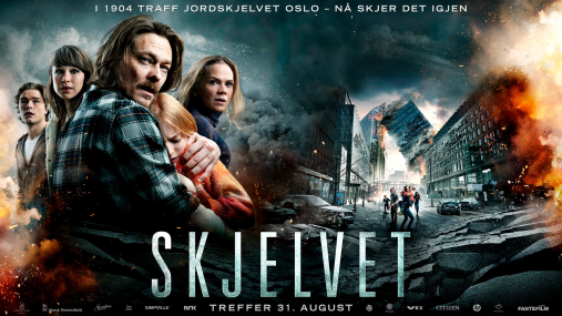 Skjelvet/The Quake. Filmplakat: Fantefilm/Fiksjon.