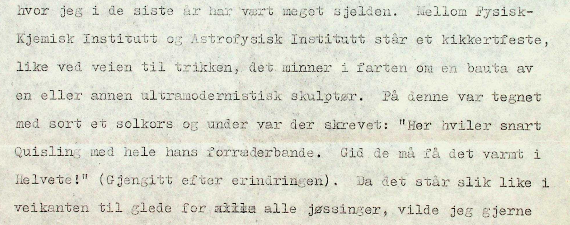 utsnitt av brev