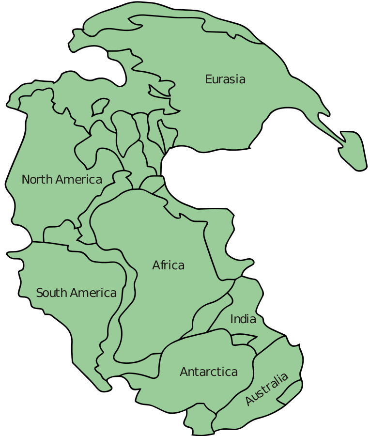 Kart over pangea