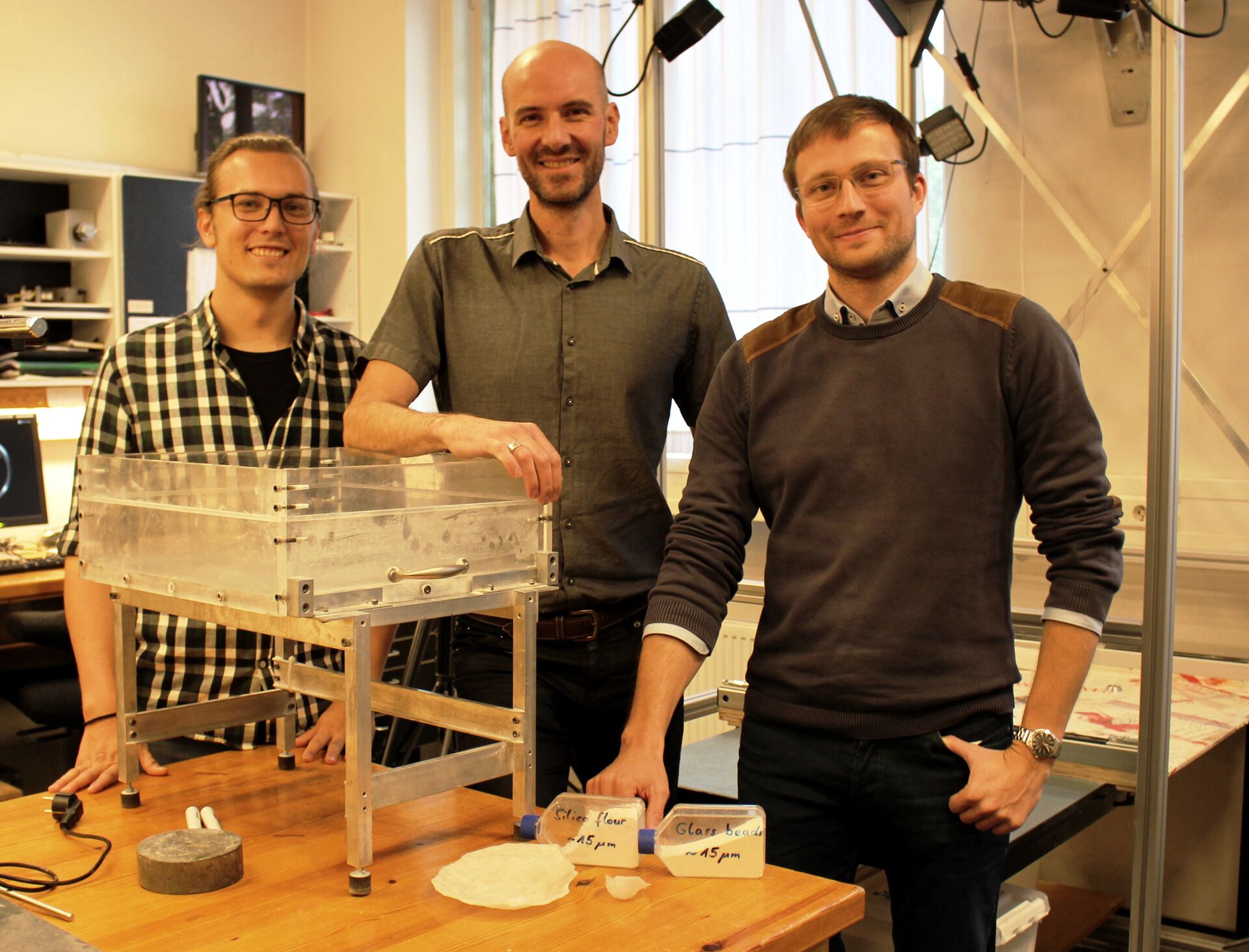 Frank Guldstrand (t.v.), Olivier Galland, Tobias Schmiedel