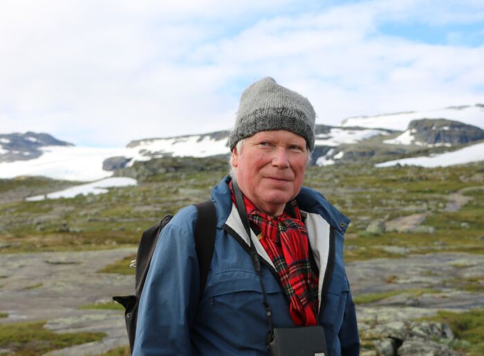 Professor Klaus Høiland i fjellet