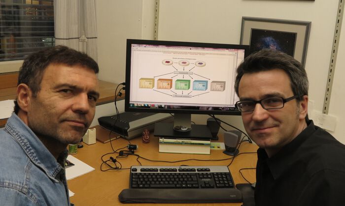 Professor Fahri Saatcioglu (t.v.) og gruppeleder Bernd Thiede forsker på prostatakreft.