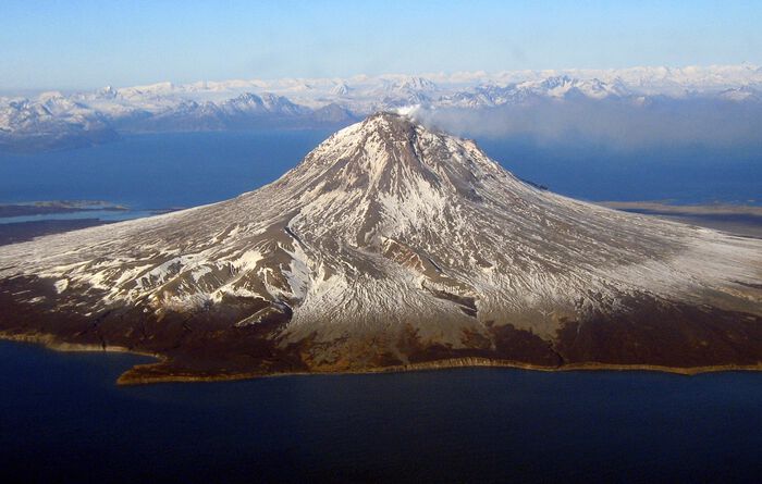 Vulkanen Mount Augustine i Alaska