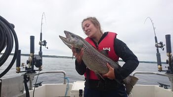 vann ,himmel ,sky ,fisk ,båt.