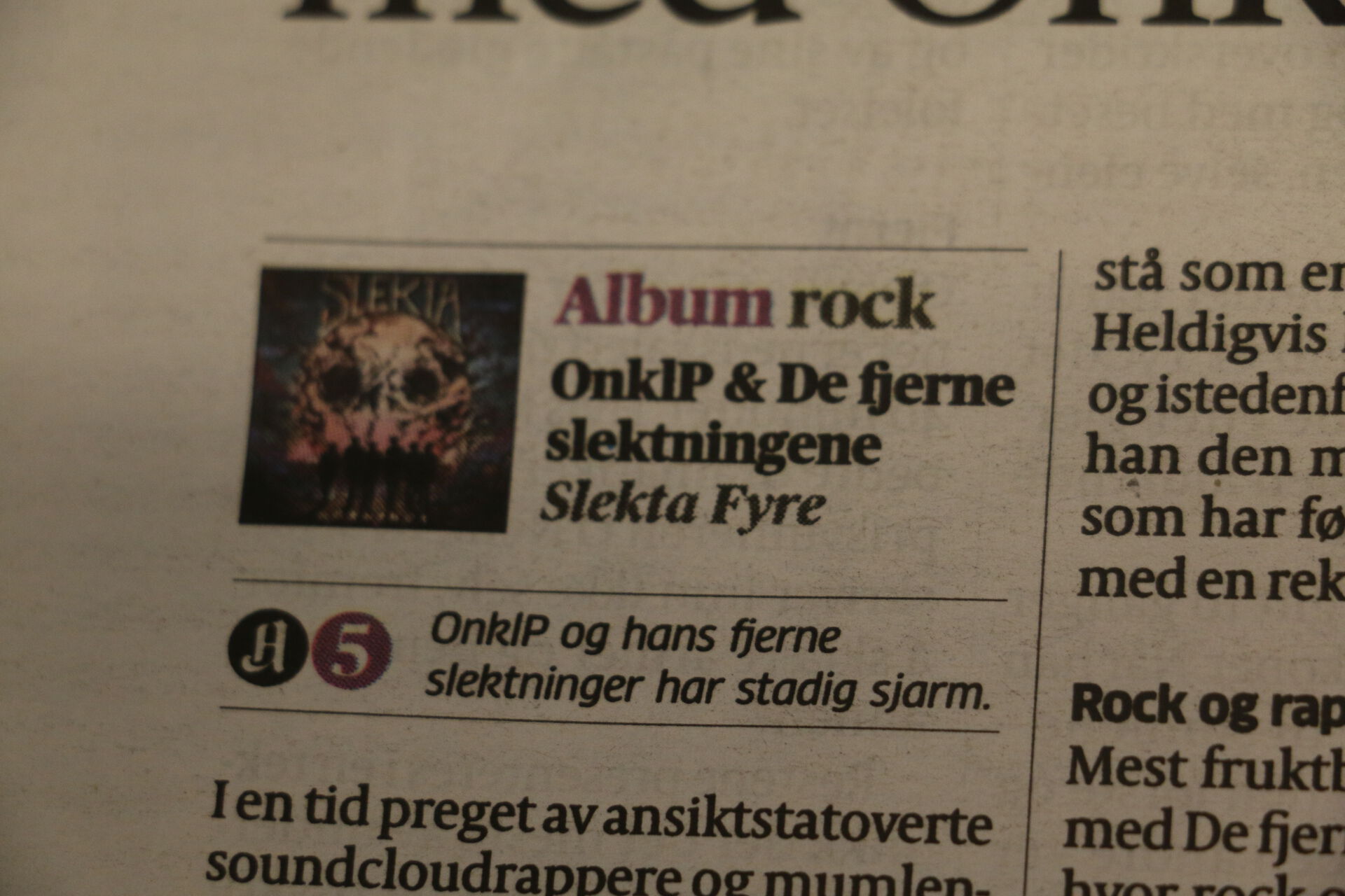 Anmeldelse, terningkast, Aftenposten