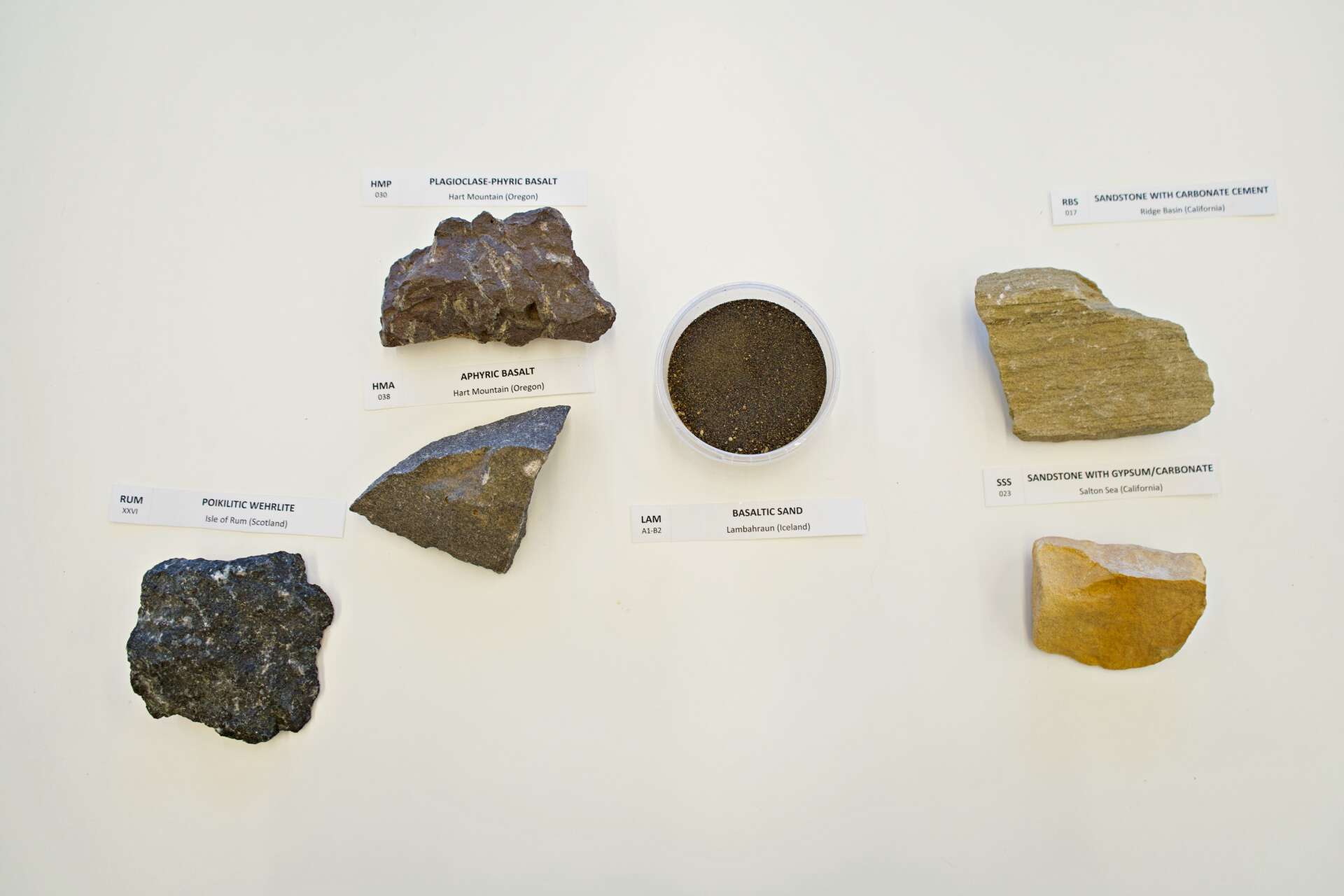 Ulike steiner som likner stein fra Mars